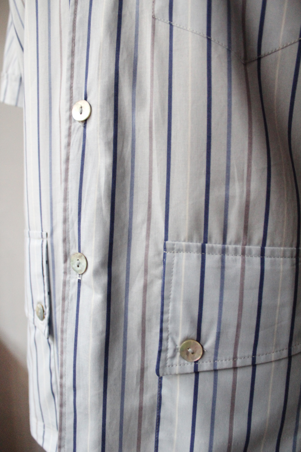 Blue multi stripe pocket shirt – Mendoza Menswear