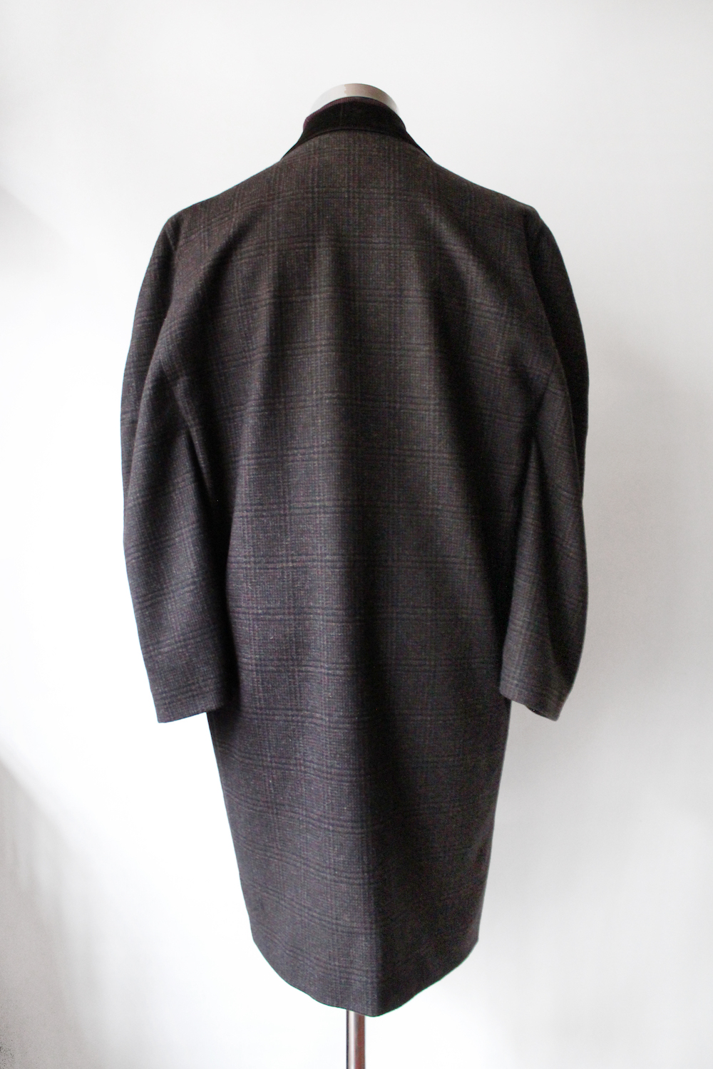 Brown/burgundy U/C wool Inverness coat – Mendoza Menswear