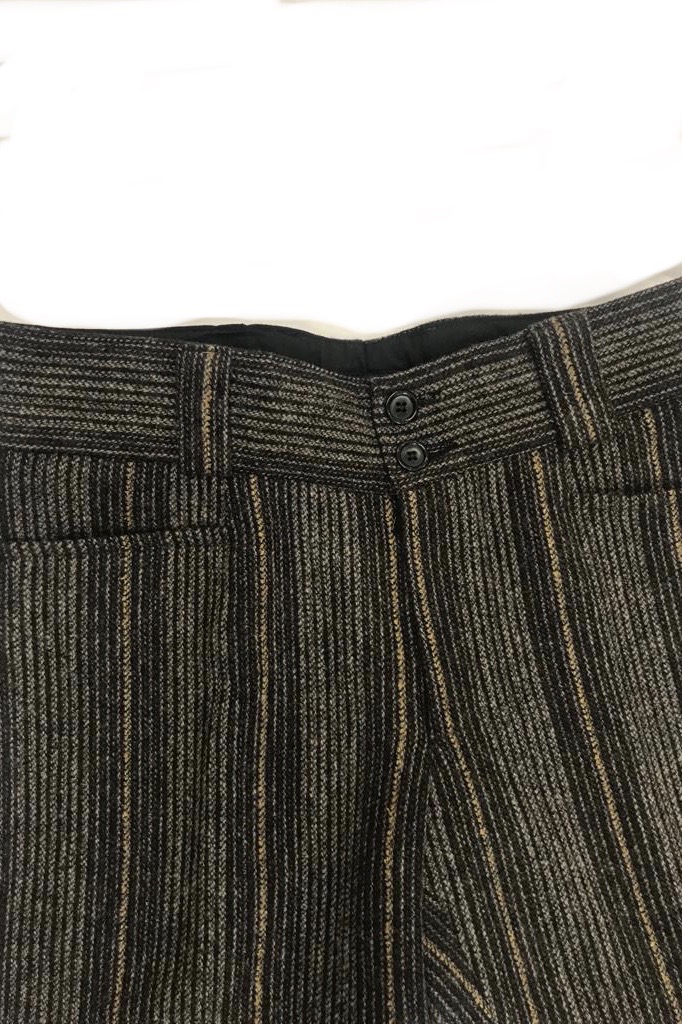 Black yellow and grey striped wool 20″ bottom kick flares – Mendoza ...