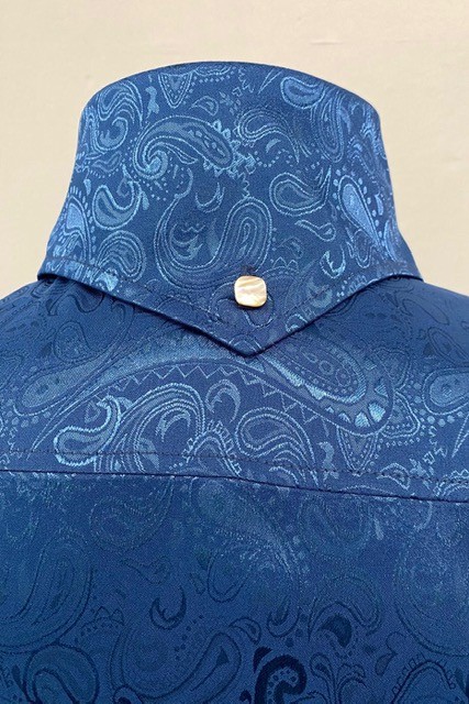 Blue Paisley Beagle collar shirt